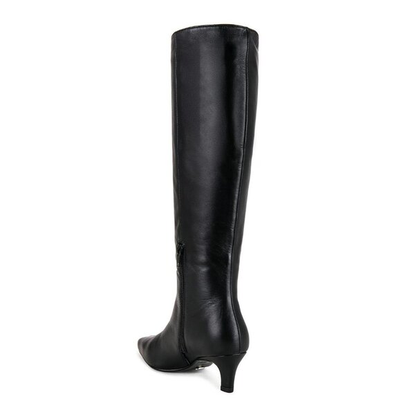 Tony Bianco Vixon Heeled Boot in Black 7 Womens Leather knee High - Picture 2 of 16